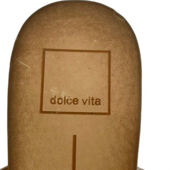 Dolce Vita Sandals Women’s Size 7.5 Color Metallic Rose Gold Beige Parni - Picture 8 of 10